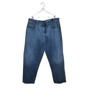 Azzure Men's Jeans Vtg. Y2K Hip Hop Streetwear Baggy Straight Fit Blue Sz. 40X34